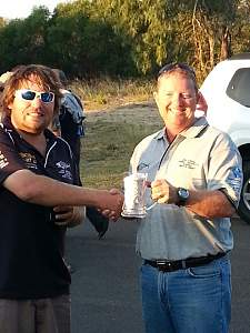 Click image for larger version. 

Name:	Kevin receiving trophy cup for heaviest fish overall from Tim.jpg 
Views:	5 
Size:	35.6 KB 
ID:	105605